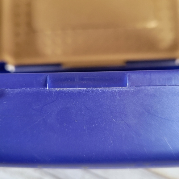 Spacemaker Pencil Box Blue & Gold Made In USA - Picture 12 of 16